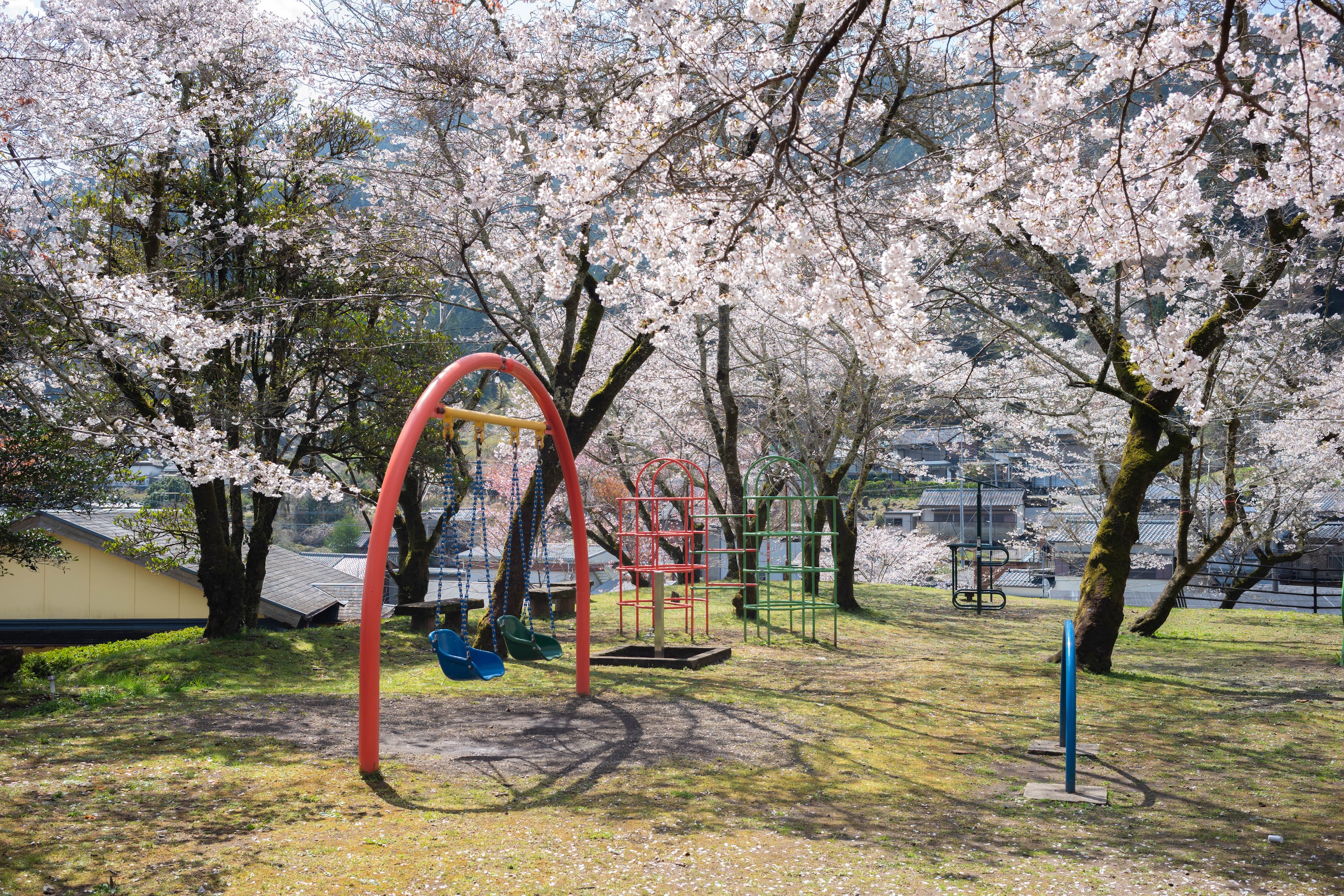 上街公園（土居屋敷跡）｜桜に包まれる幻想的な公園。歴史の面影を感じる穴場スポット